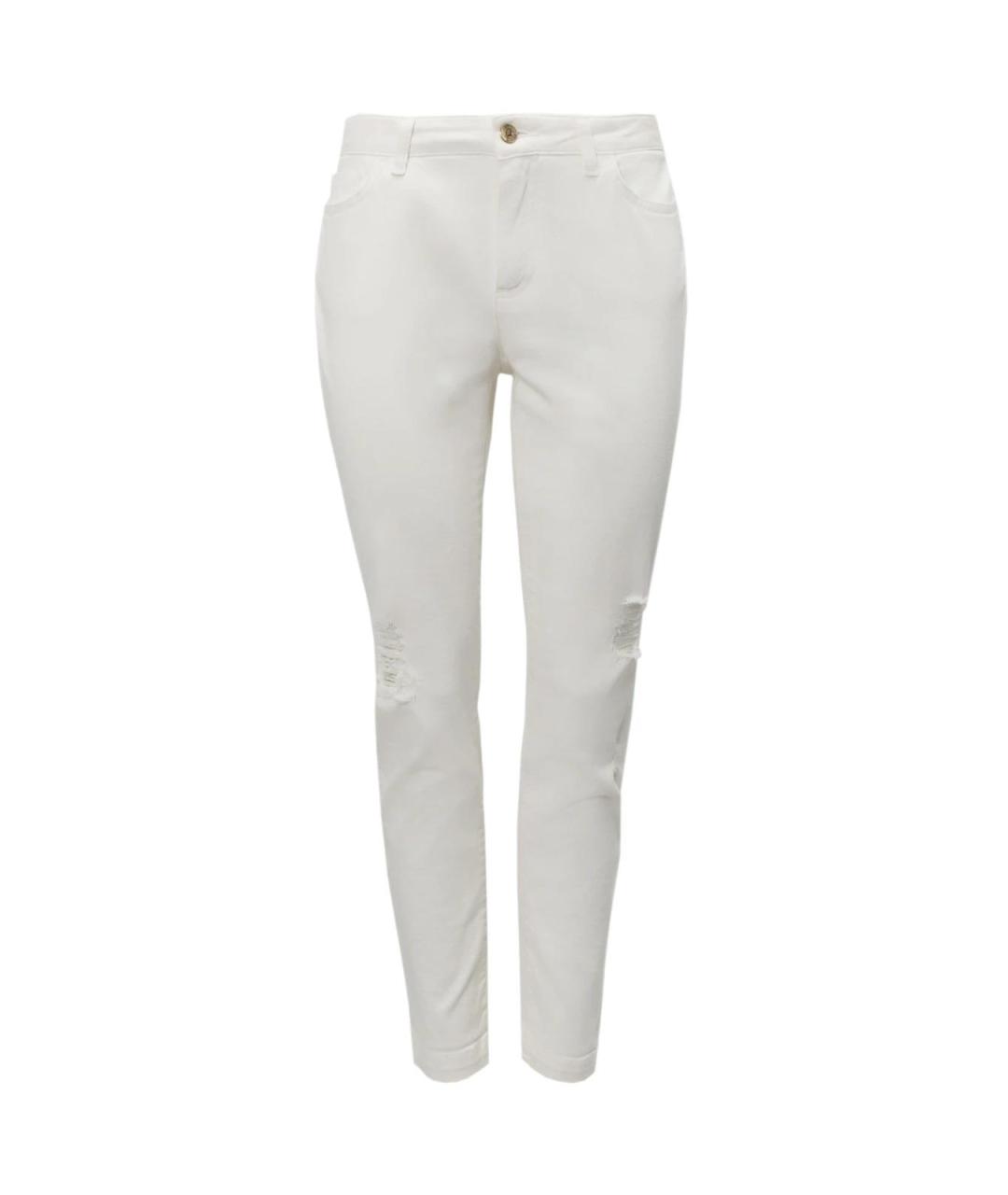 DOLCE&GABBANA Белые хлопковые прямые джинсы, фото 1