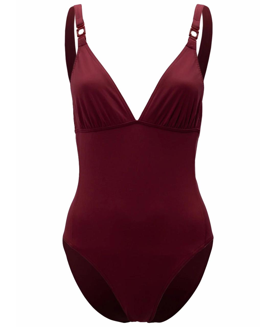 HERMES Бордовый полиэстеровый купальник, фото 1