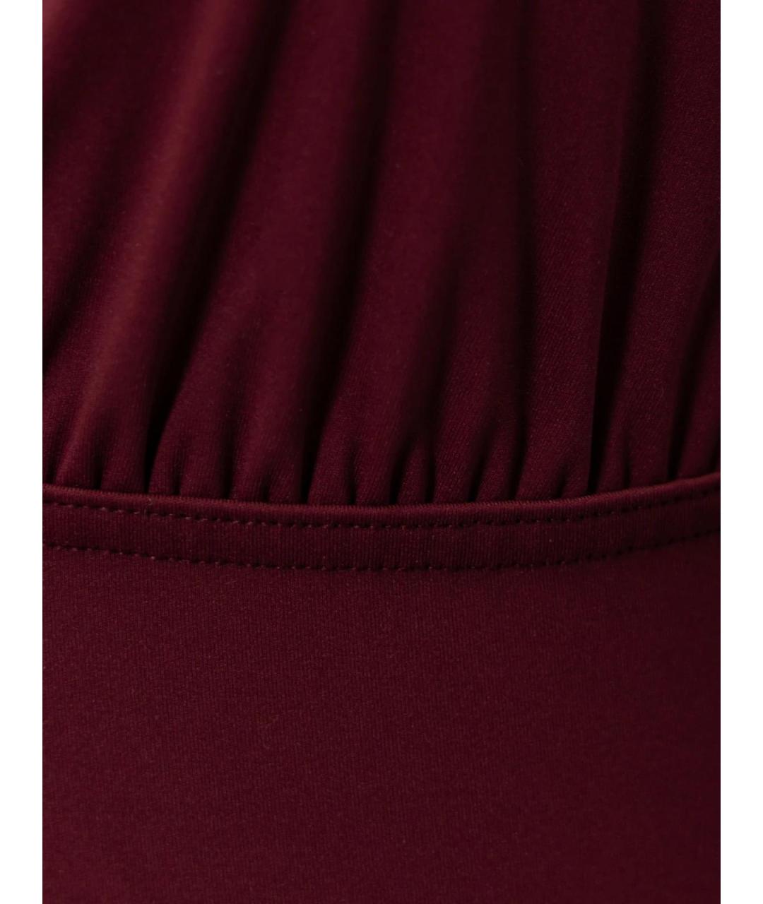 HERMES Бордовый полиэстеровый купальник, фото 3