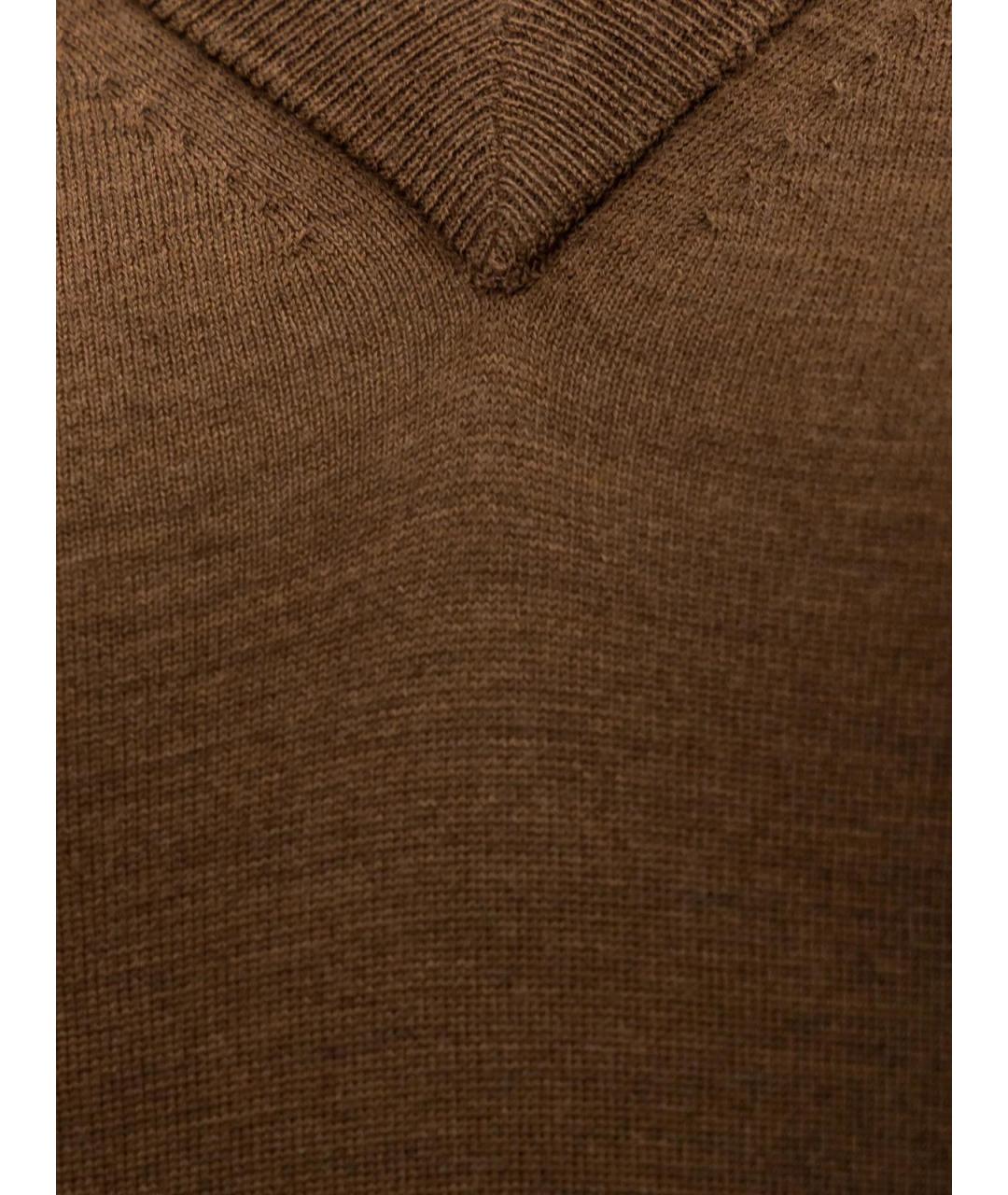 TOM FORD Коричневый шерстяной джемпер / свитер, фото 3
