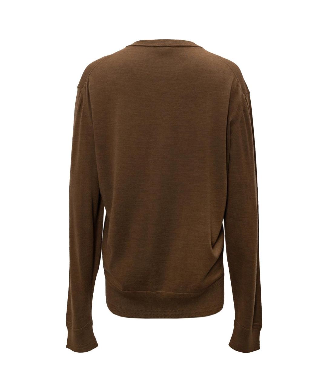 TOM FORD Коричневый шерстяной джемпер / свитер, фото 2