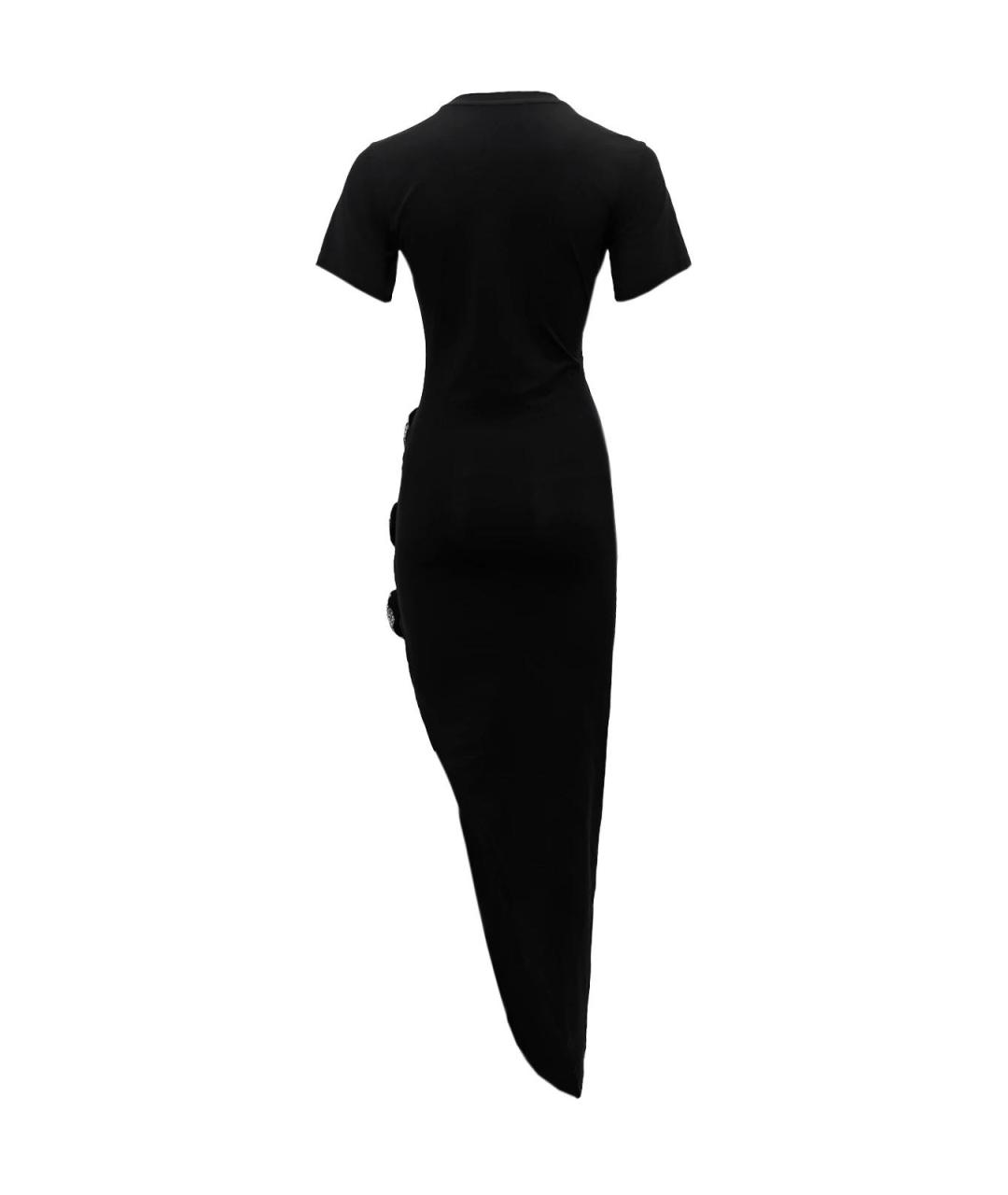 GIUSEPPE DI MORABITO Черное хлопковое повседневное платье, фото 2