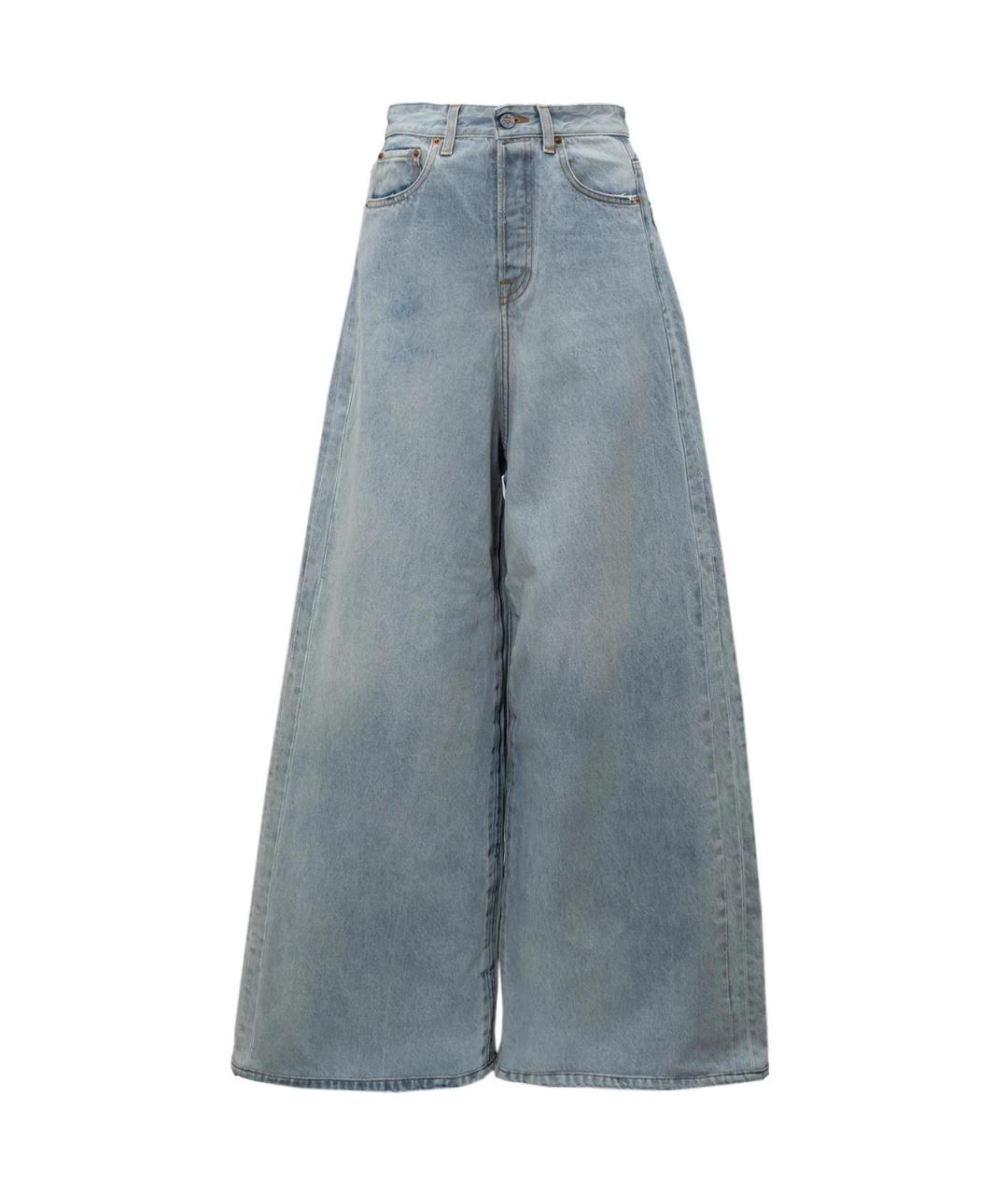 VETEMENTS Голубые хлопковые прямые джинсы, фото 1