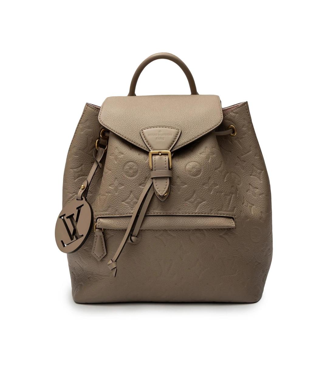 LOUIS VUITTON Бежевый кожаный рюкзак, фото 5