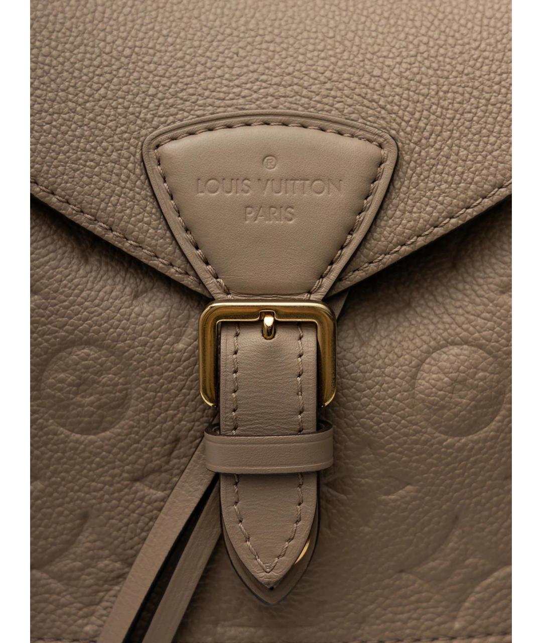 LOUIS VUITTON Бежевый кожаный рюкзак, фото 4