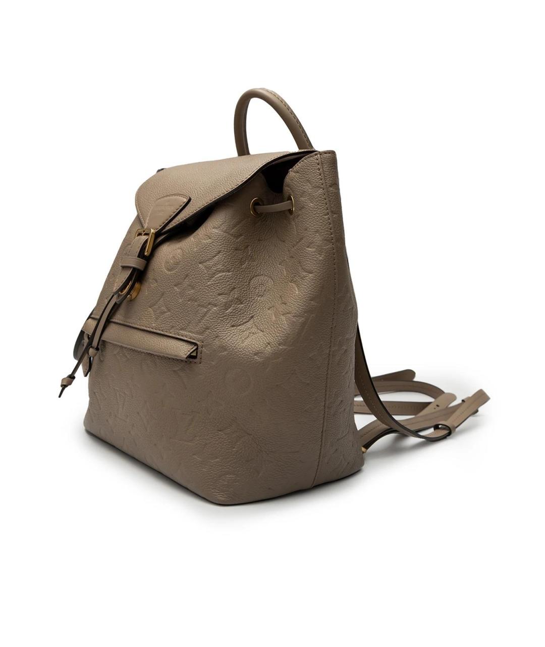 LOUIS VUITTON Бежевый кожаный рюкзак, фото 2