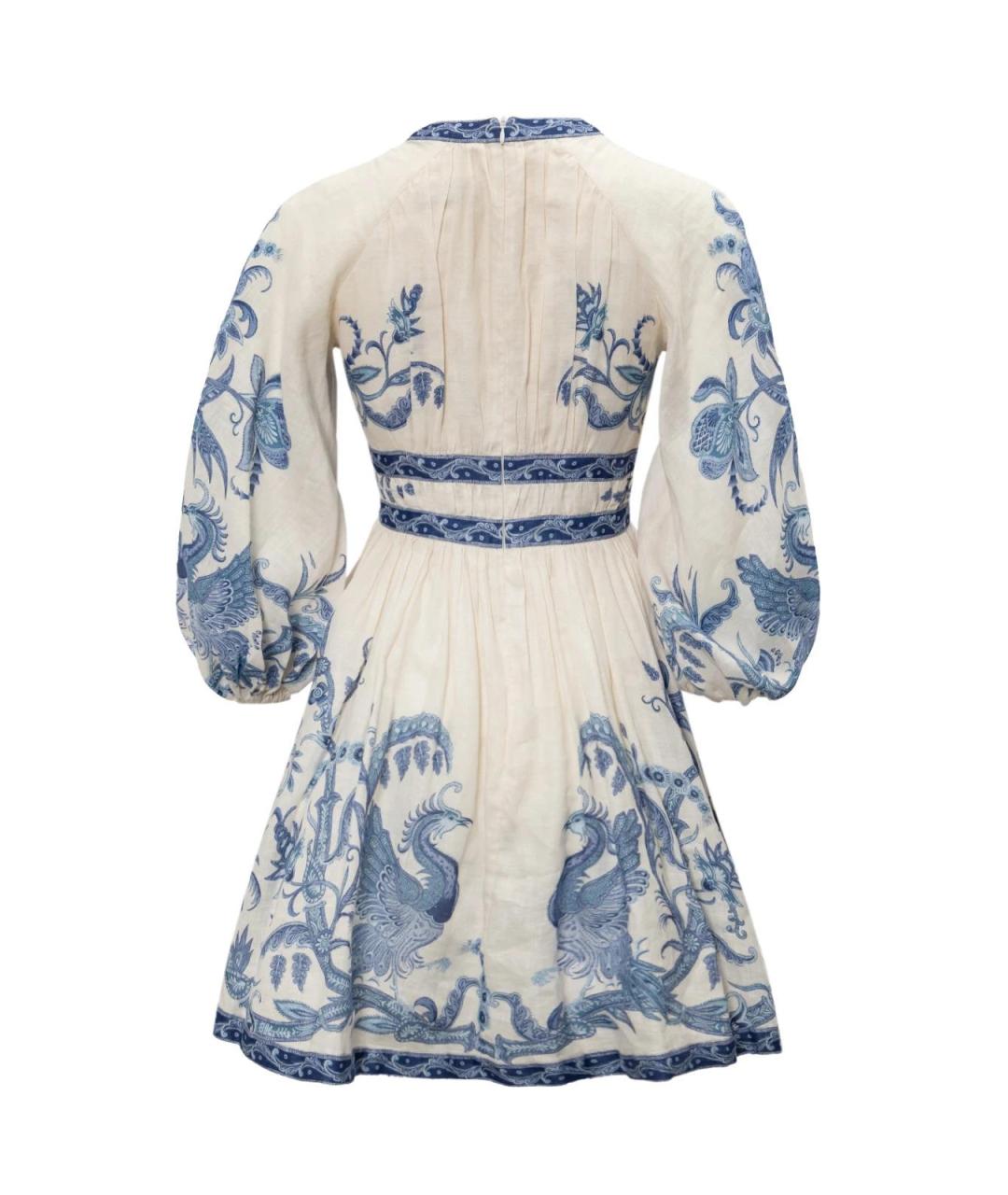 ZIMMERMANN Белое льняное повседневное платье, фото 2