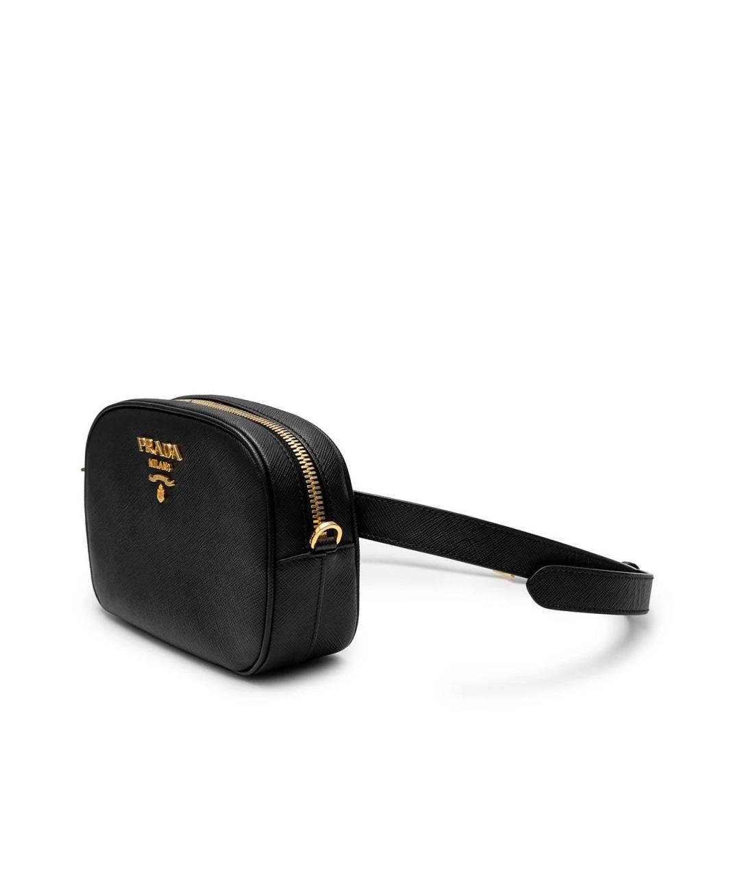 PRADA Черная кожаная сумка через плечо, фото 2