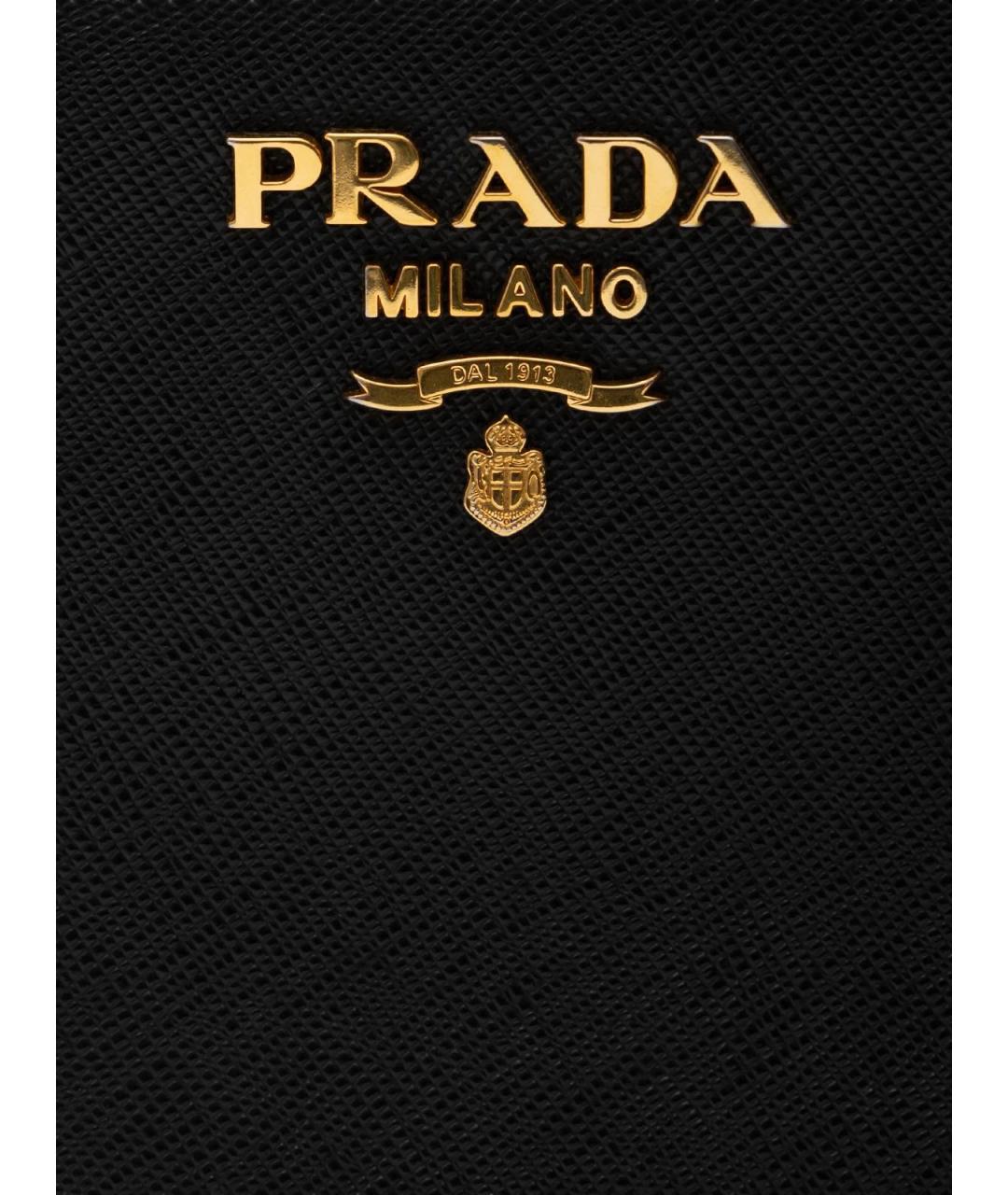 PRADA Черная кожаная сумка через плечо, фото 5