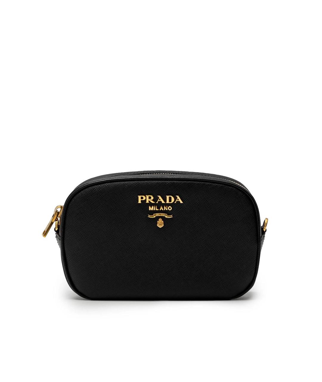 PRADA Черная кожаная сумка через плечо, фото 6