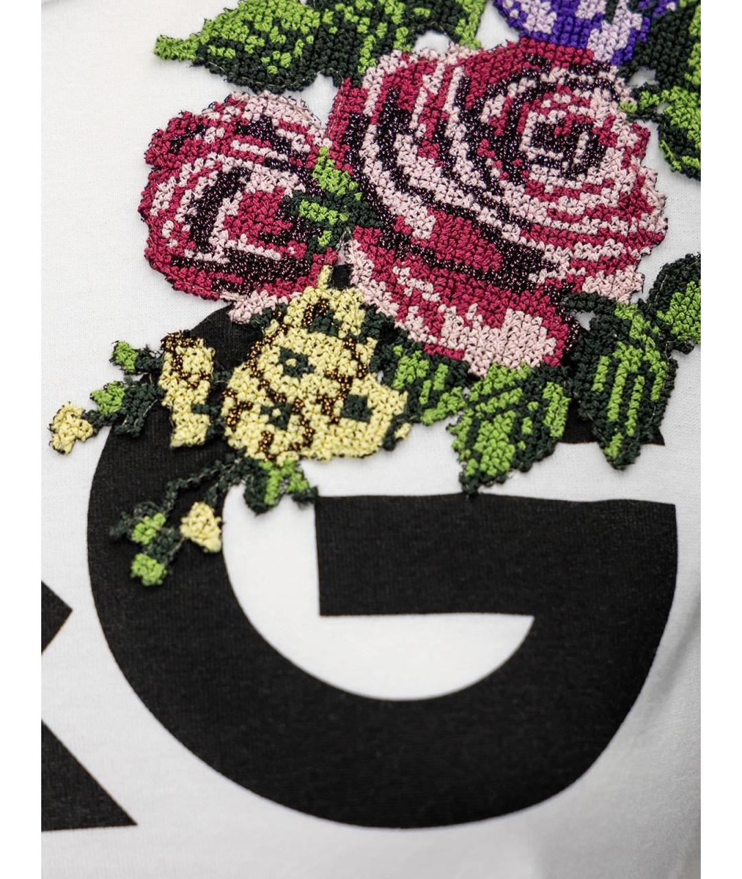 DOLCE&GABBANA Белая хлопковая футболка, фото 3