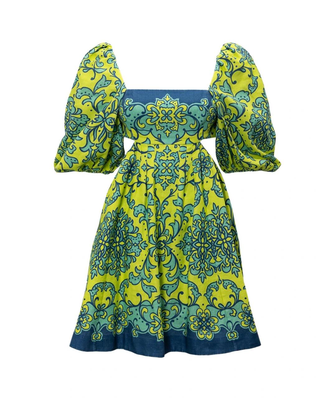 ZIMMERMANN Желтое льняное повседневное платье, фото 2