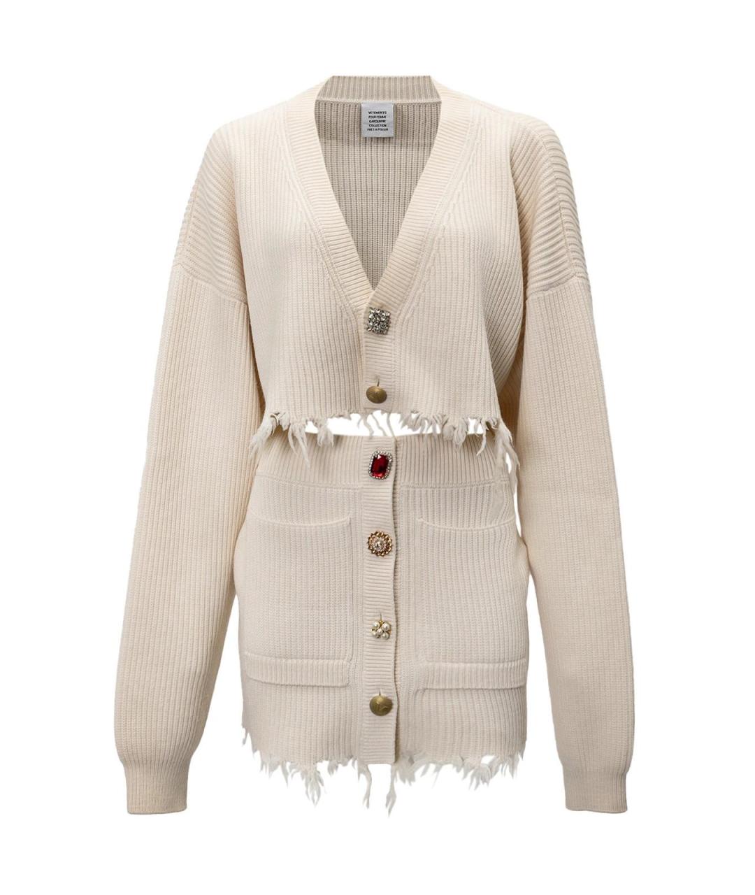 VETEMENTS Белый шерстяной костюм с брюками, фото 1