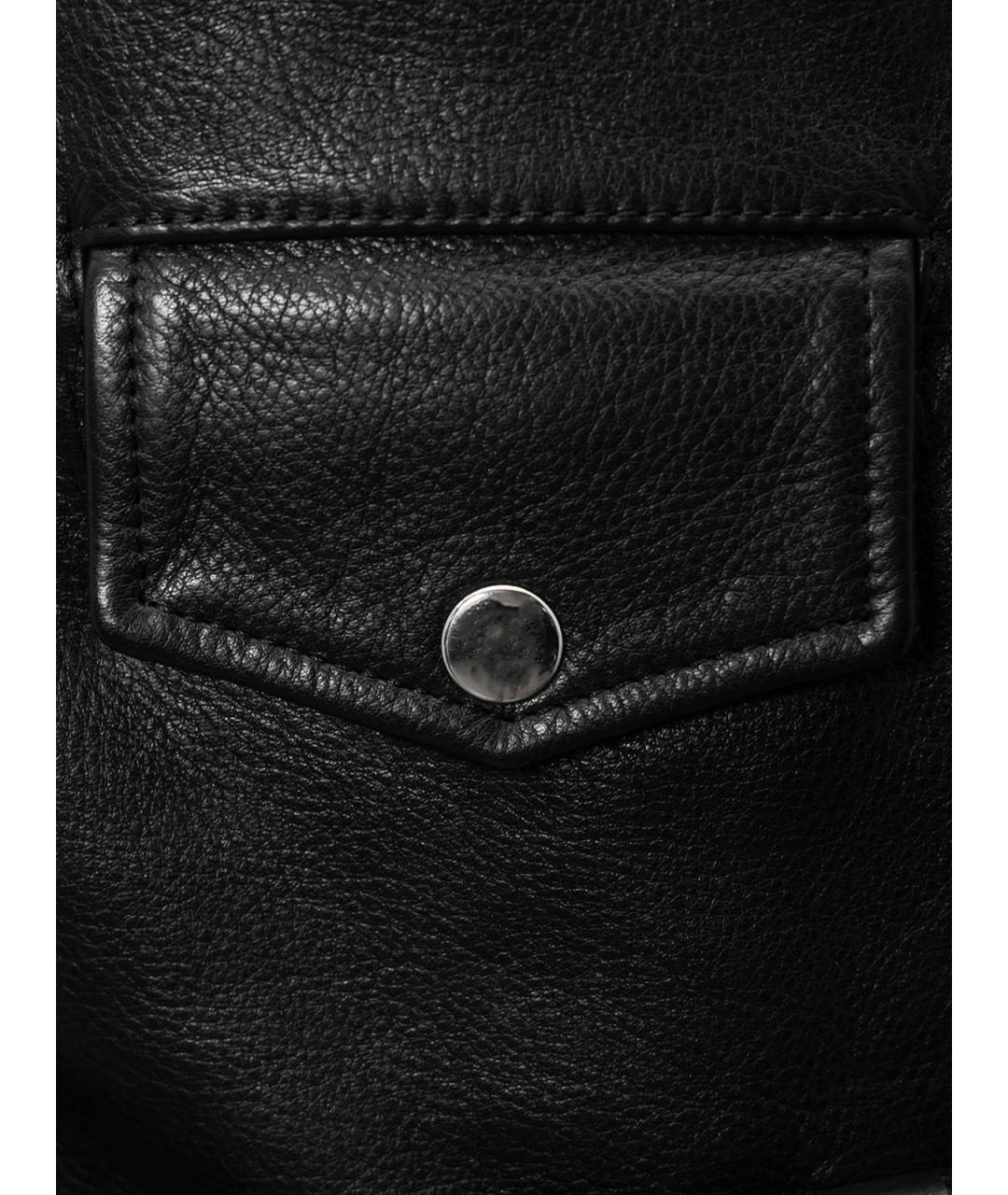 VETEMENTS Черная кожаная куртка, фото 3
