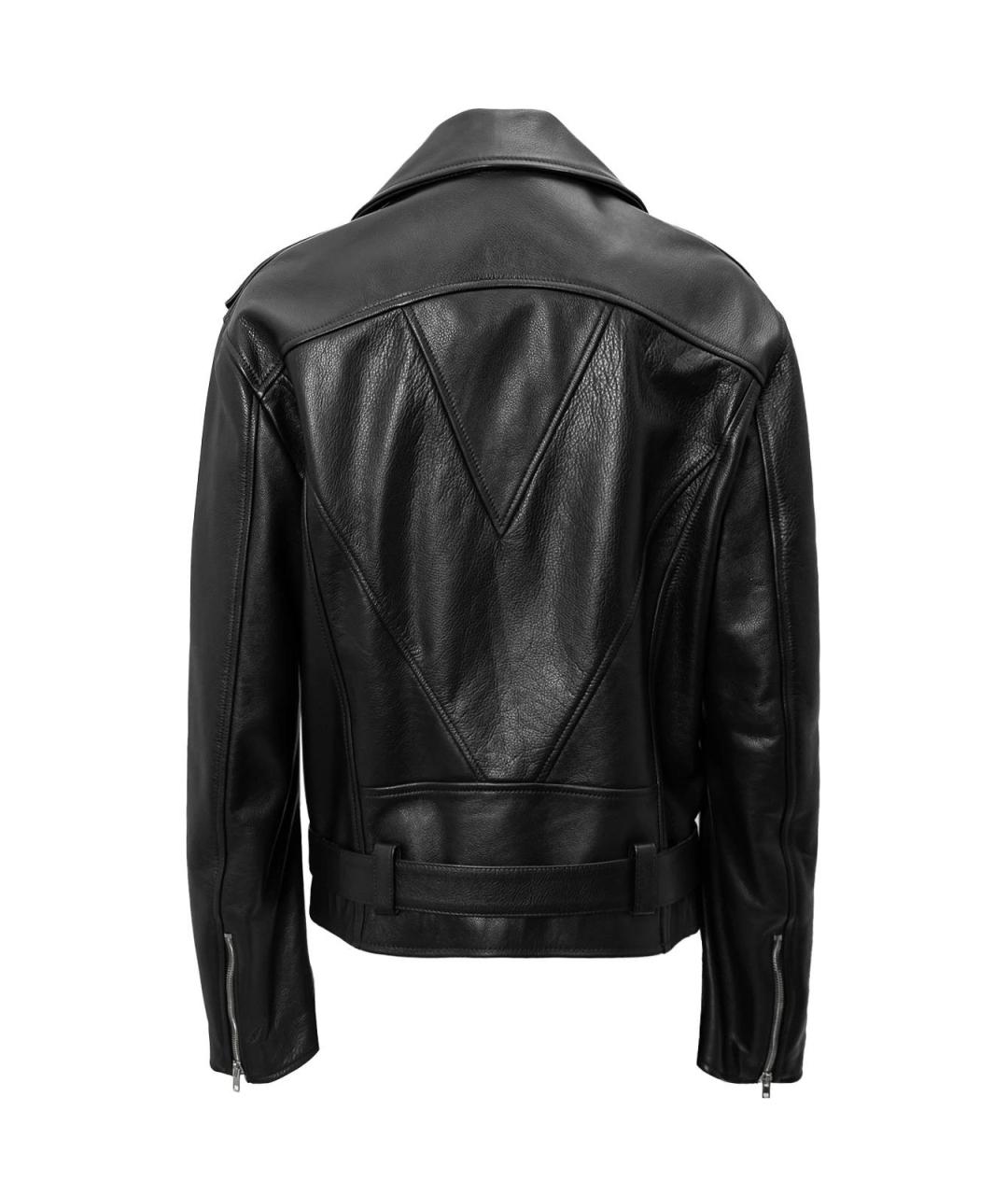 VETEMENTS Черная кожаная куртка, фото 2