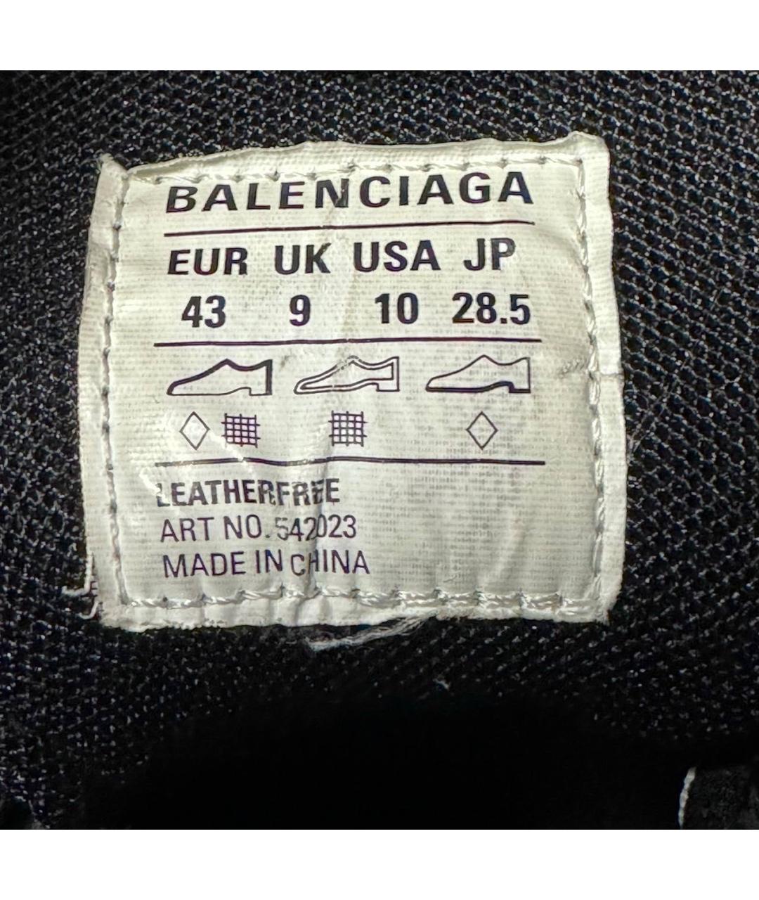 BALENCIAGA Черные текстильные низкие кроссовки / кеды, фото 5