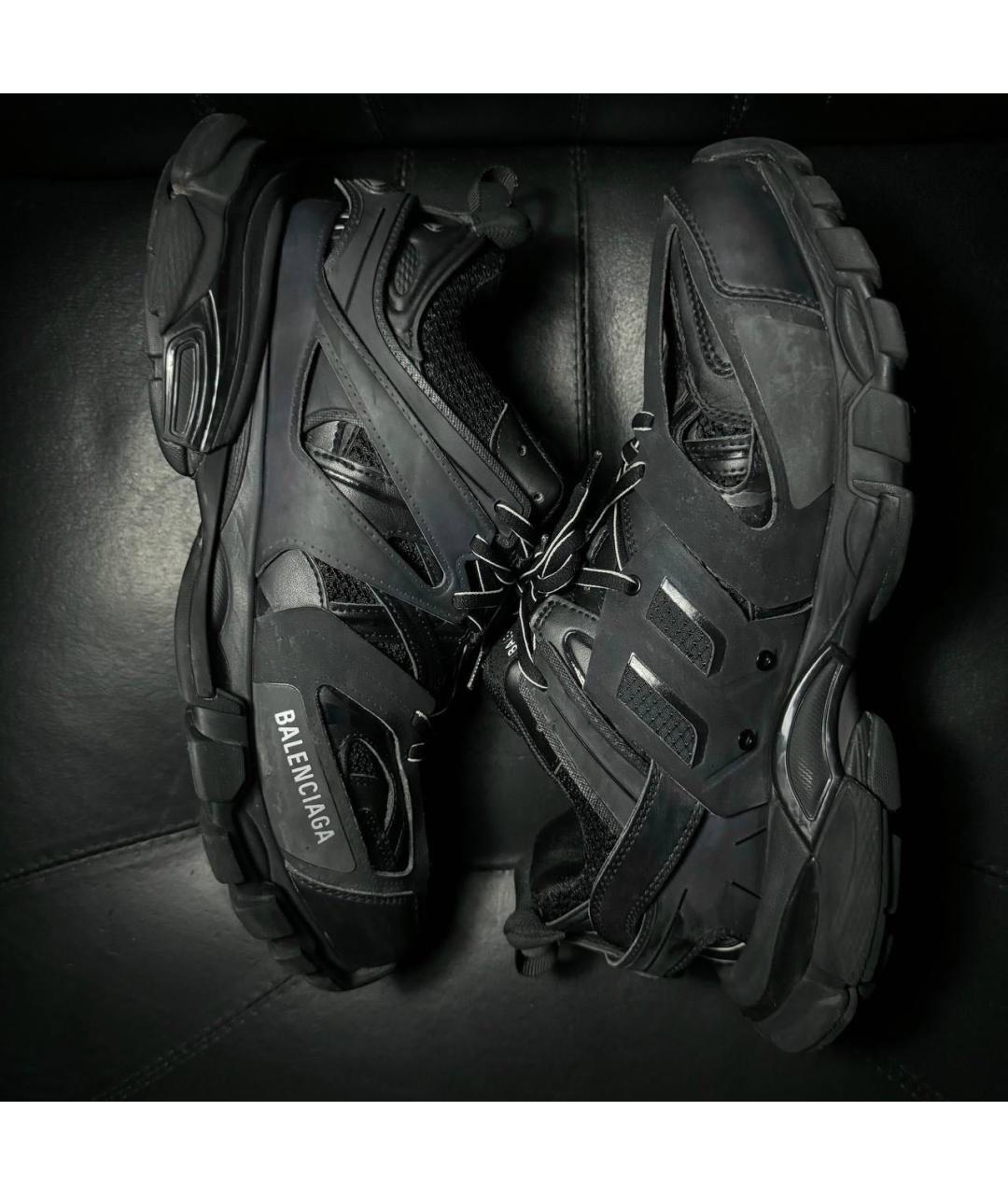 BALENCIAGA Черные текстильные низкие кроссовки / кеды, фото 3