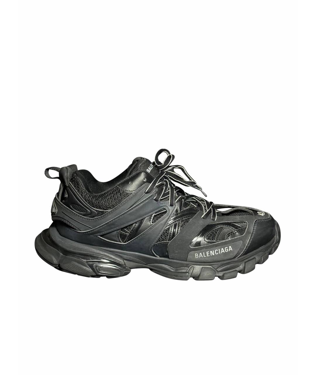 BALENCIAGA Черные текстильные низкие кроссовки / кеды, фото 1