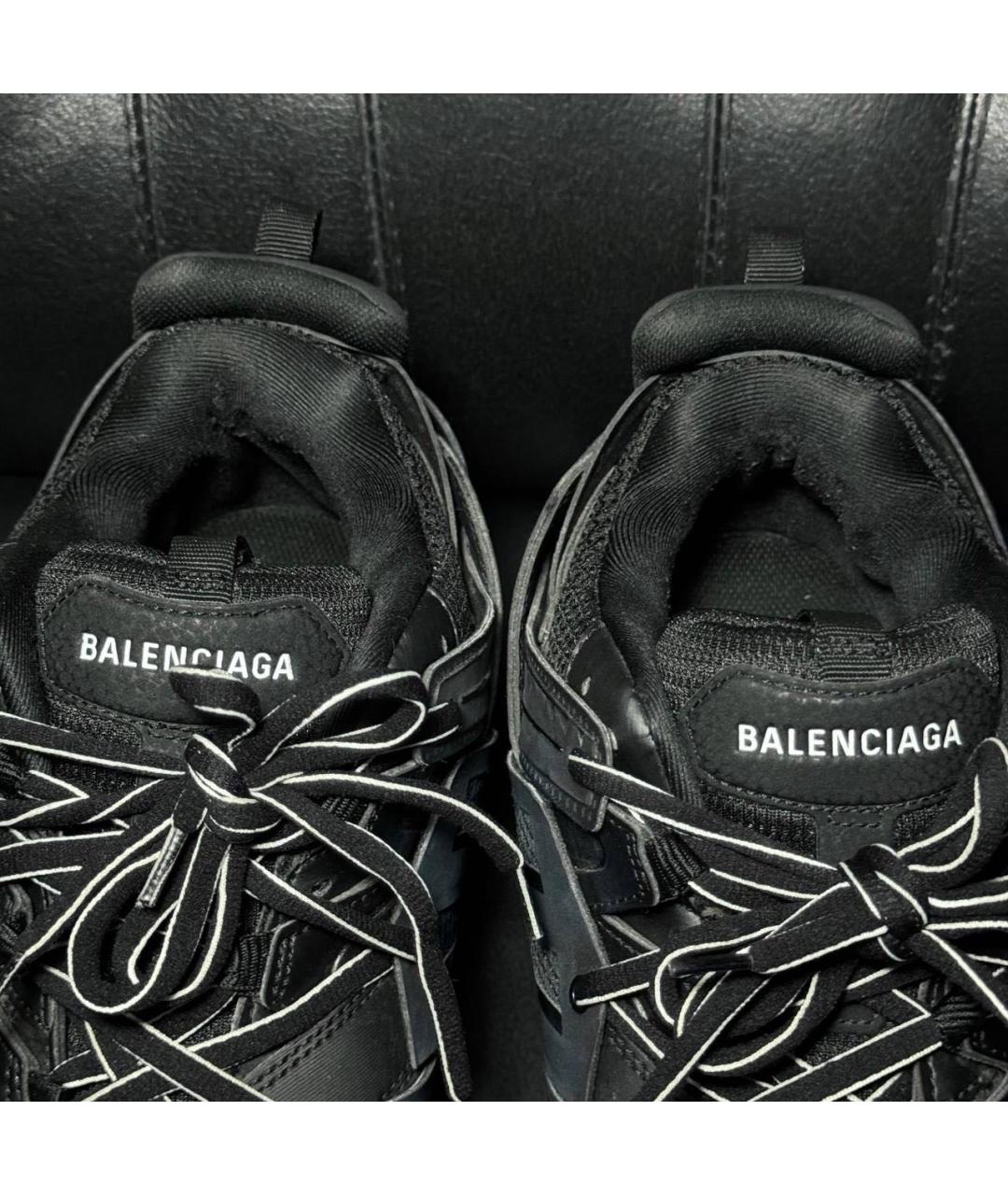 BALENCIAGA Черные текстильные низкие кроссовки / кеды, фото 6