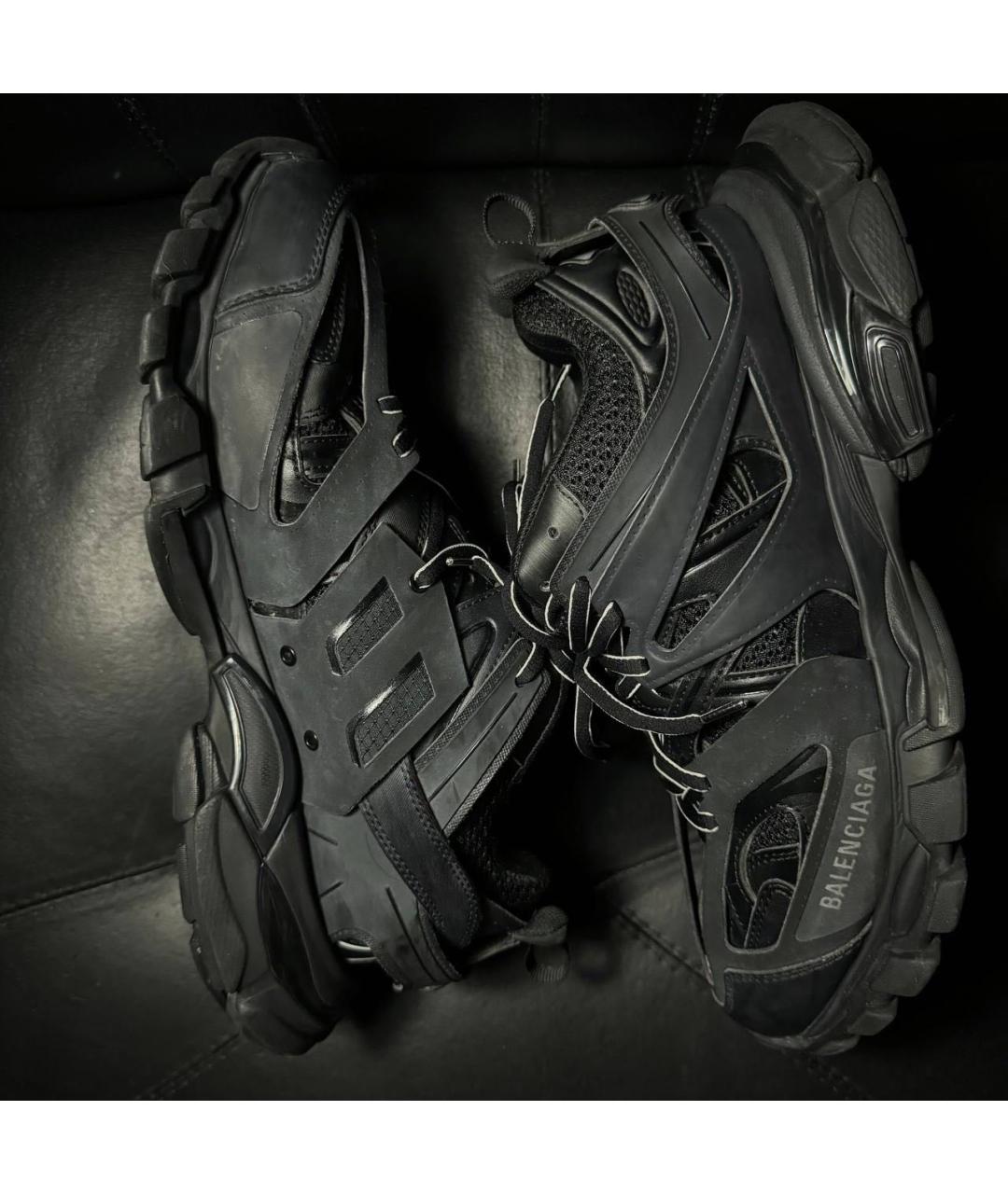 BALENCIAGA Черные текстильные низкие кроссовки / кеды, фото 4