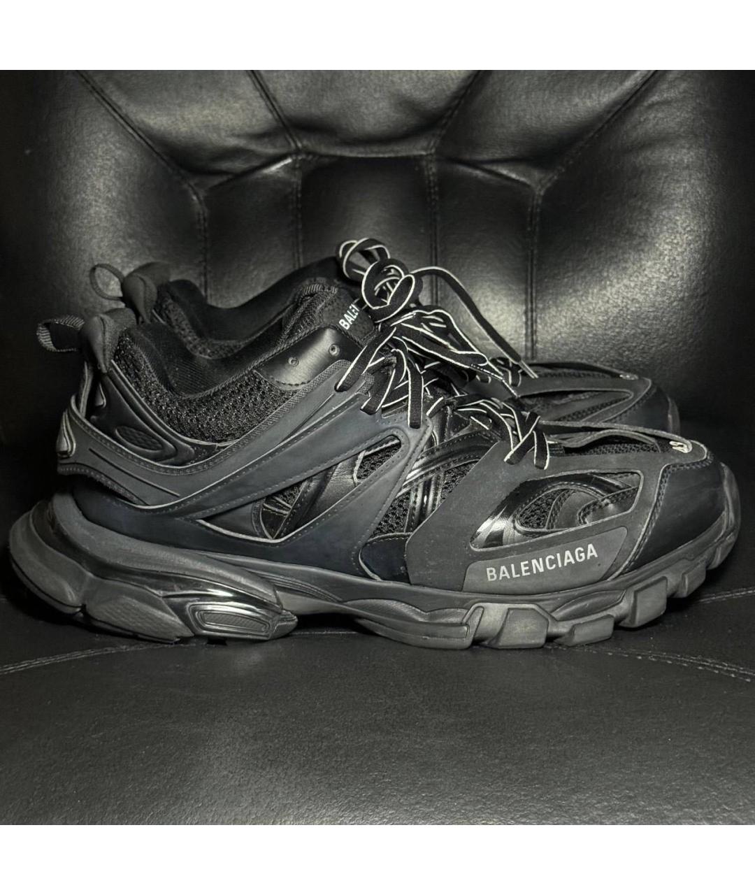 BALENCIAGA Черные текстильные низкие кроссовки / кеды, фото 9