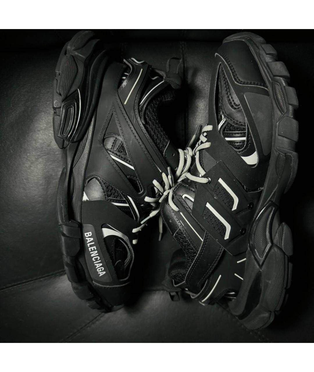 BALENCIAGA Черные текстильные низкие кроссовки / кеды, фото 3