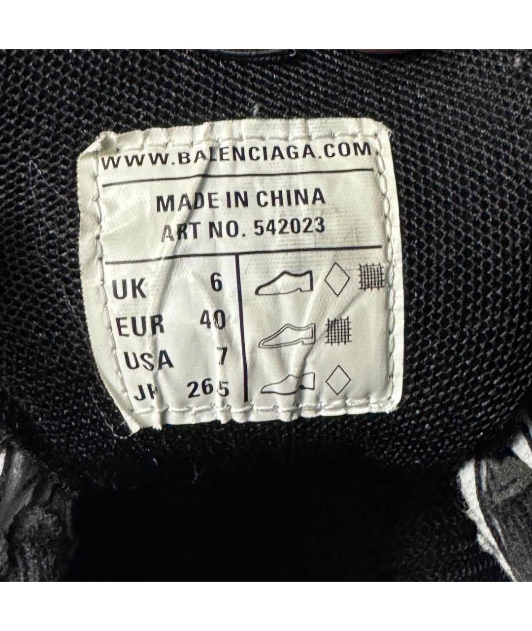 BALENCIAGA Черные текстильные низкие кроссовки / кеды, фото 5