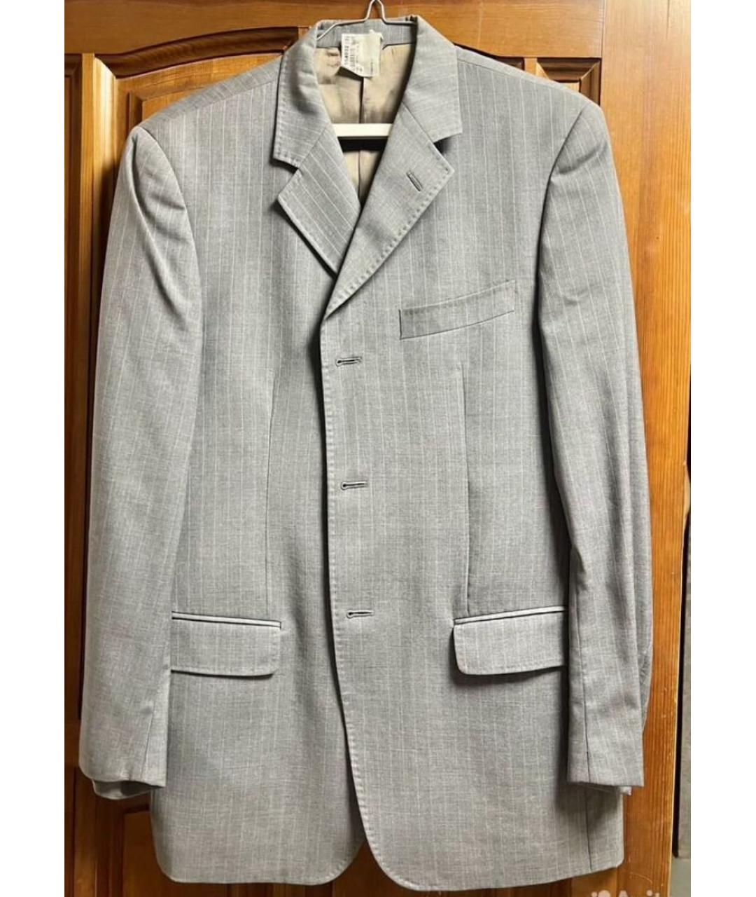 ALEXANDER MCQUEEN Серый шерстяной пиджак, фото 9