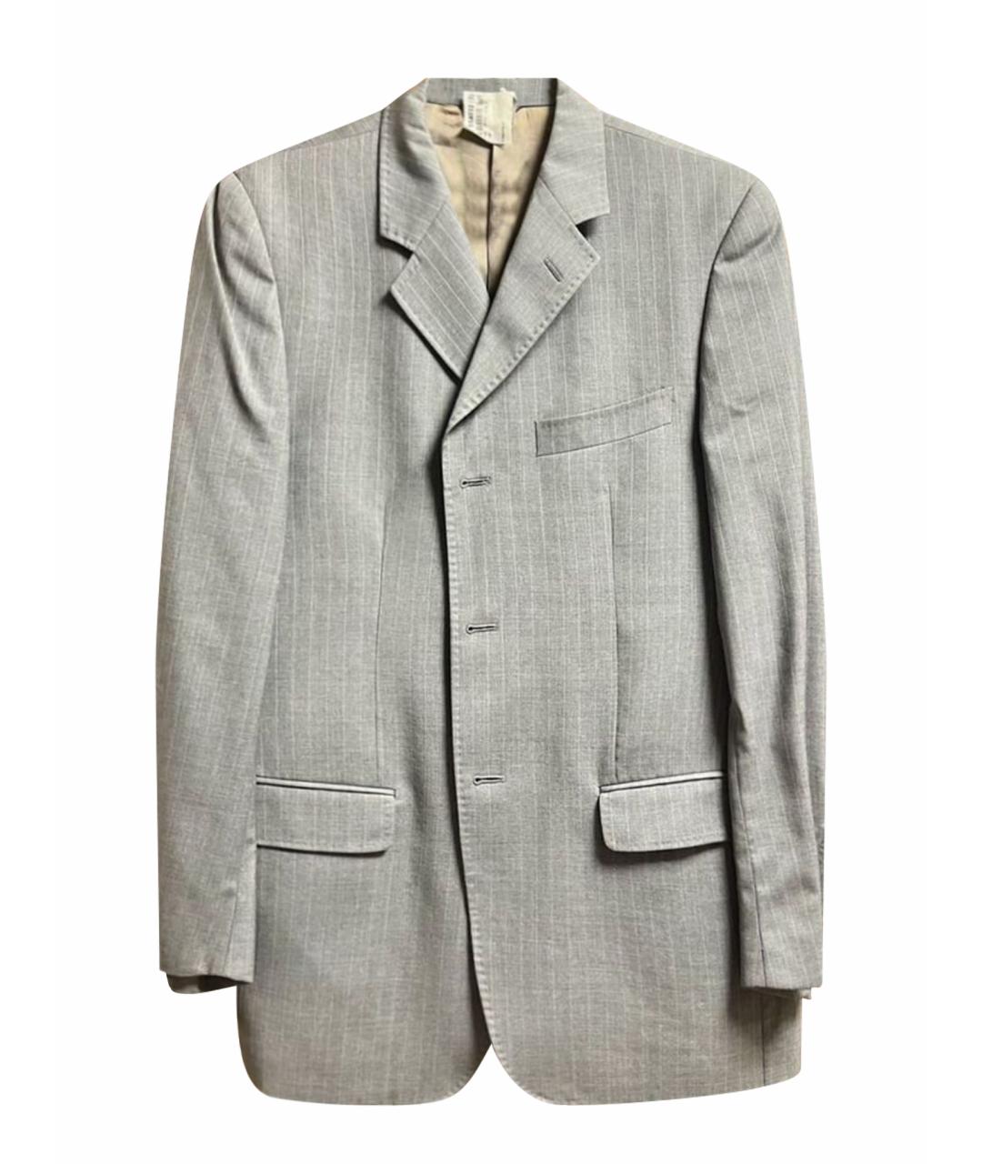 ALEXANDER MCQUEEN Серый шерстяной пиджак, фото 1