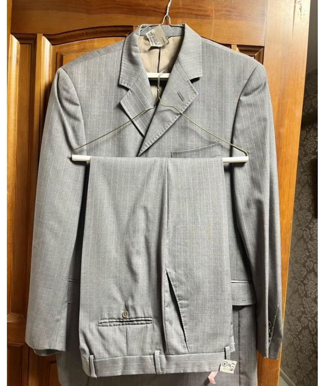 ALEXANDER MCQUEEN Серый шерстяной пиджак, фото 7