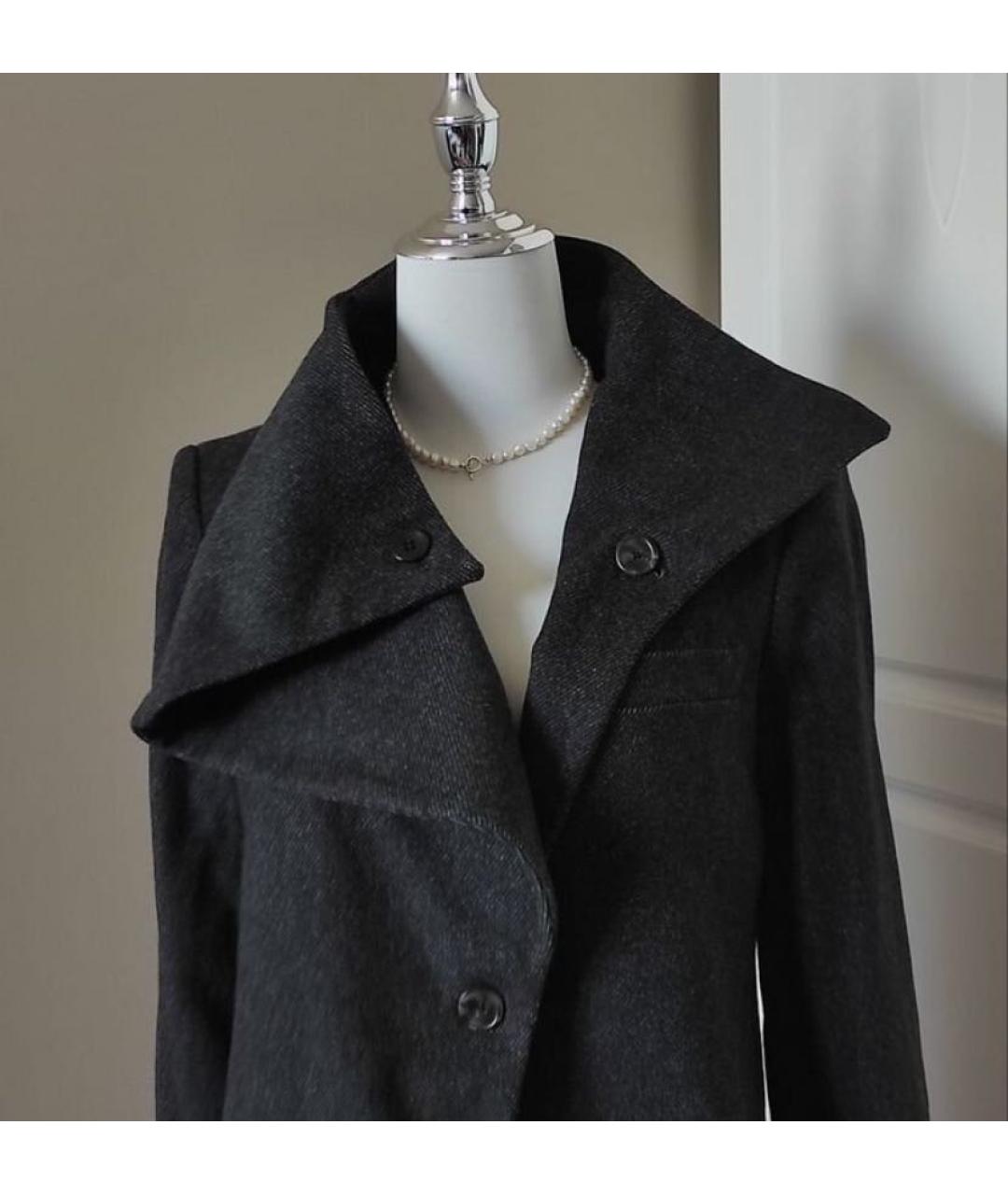 ALEXANDER MCQUEEN Мульти шерстяное пальто, фото 4