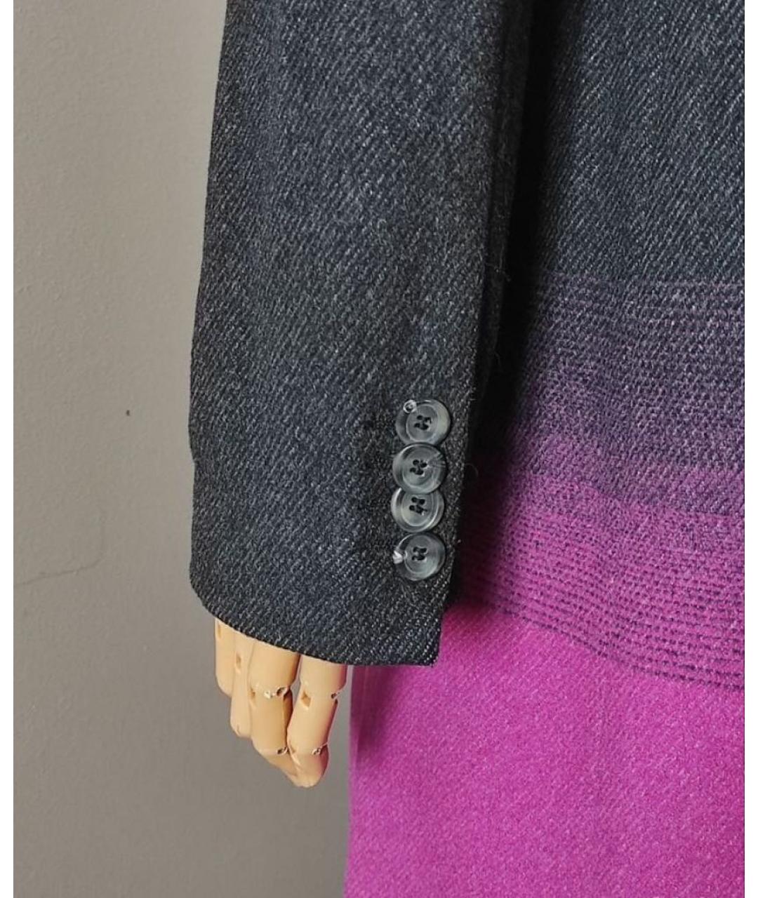 ALEXANDER MCQUEEN Мульти шерстяное пальто, фото 5