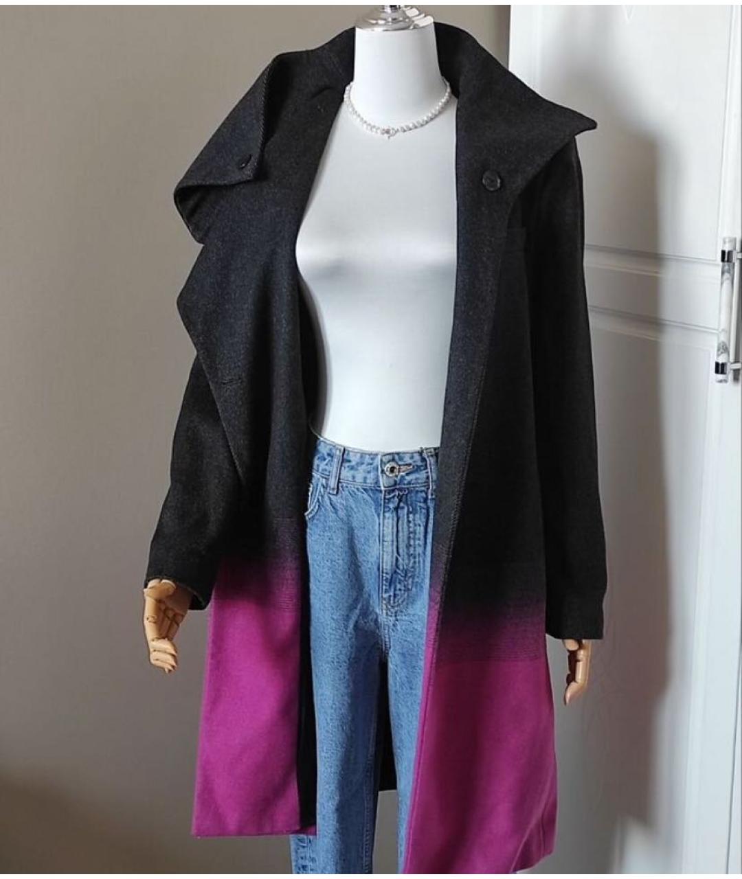 ALEXANDER MCQUEEN Мульти шерстяное пальто, фото 6