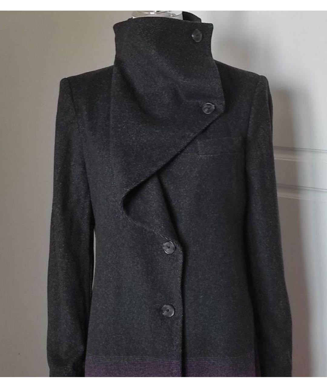 ALEXANDER MCQUEEN Мульти шерстяное пальто, фото 3