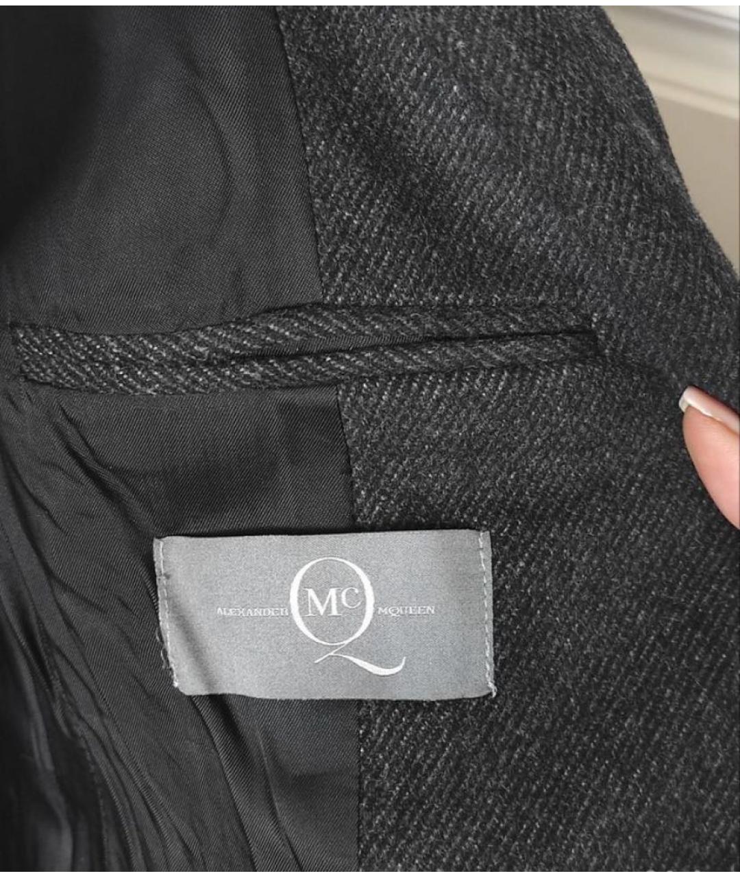 ALEXANDER MCQUEEN Мульти шерстяное пальто, фото 7