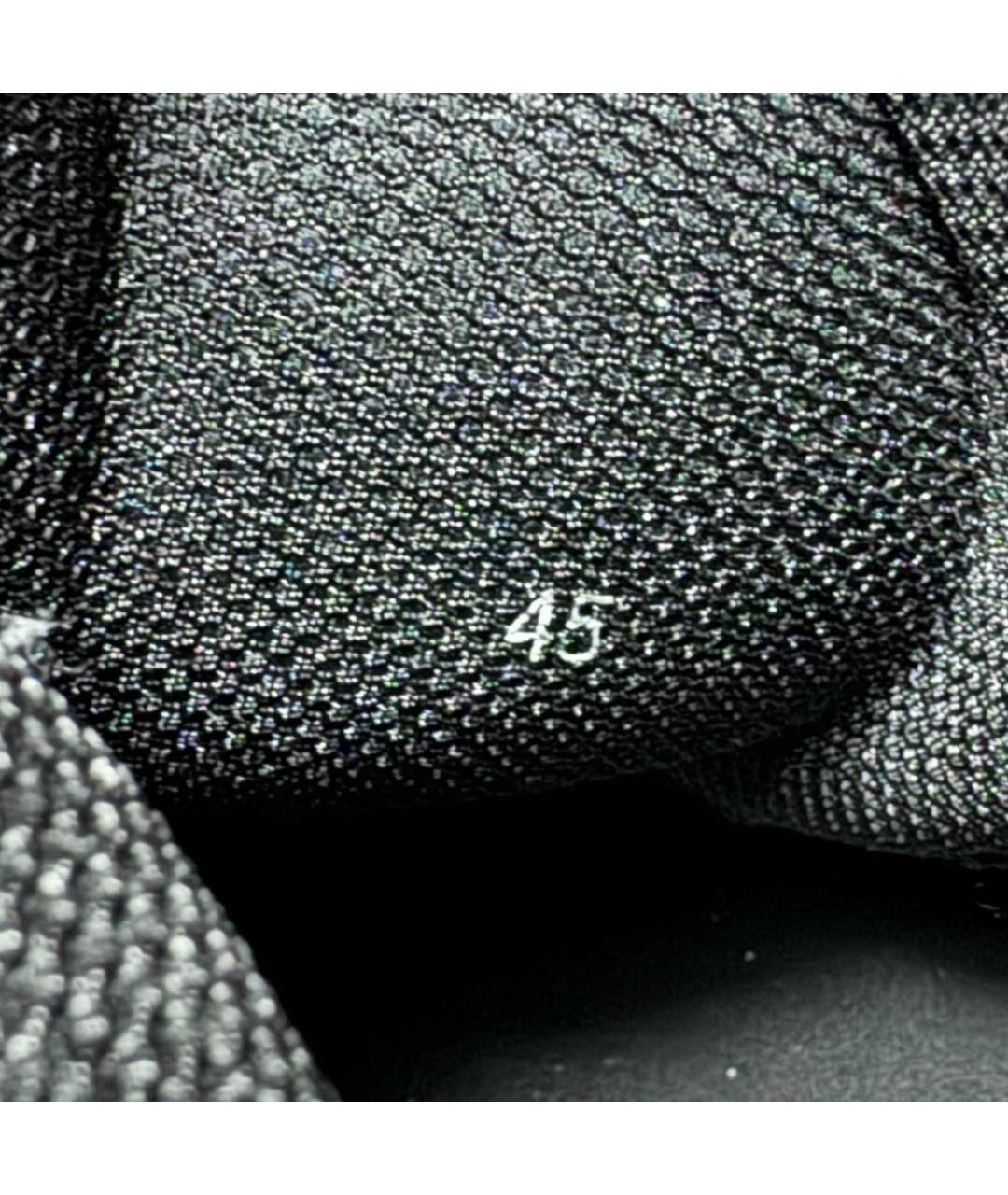 RAF SIMONS Черные кожаные низкие кроссовки / кеды, фото 5