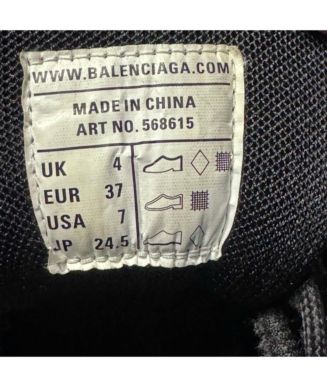 BALENCIAGA Черные текстильные кроссовки, фото 5