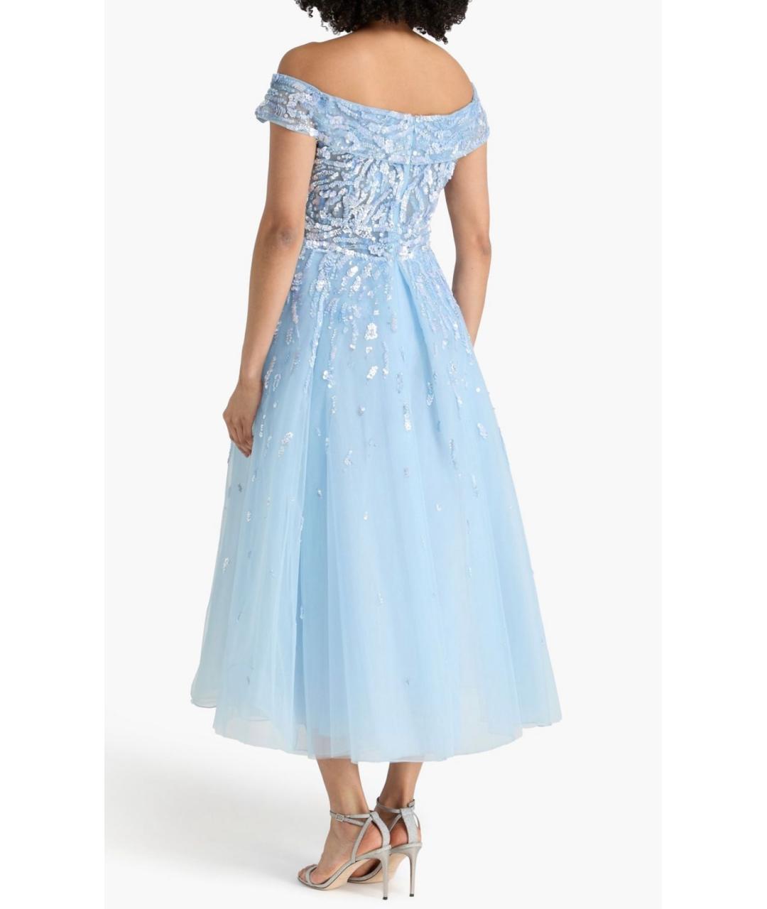 ZUHAIR MURAD Голубое полиамидовое коктейльное платье, фото 3