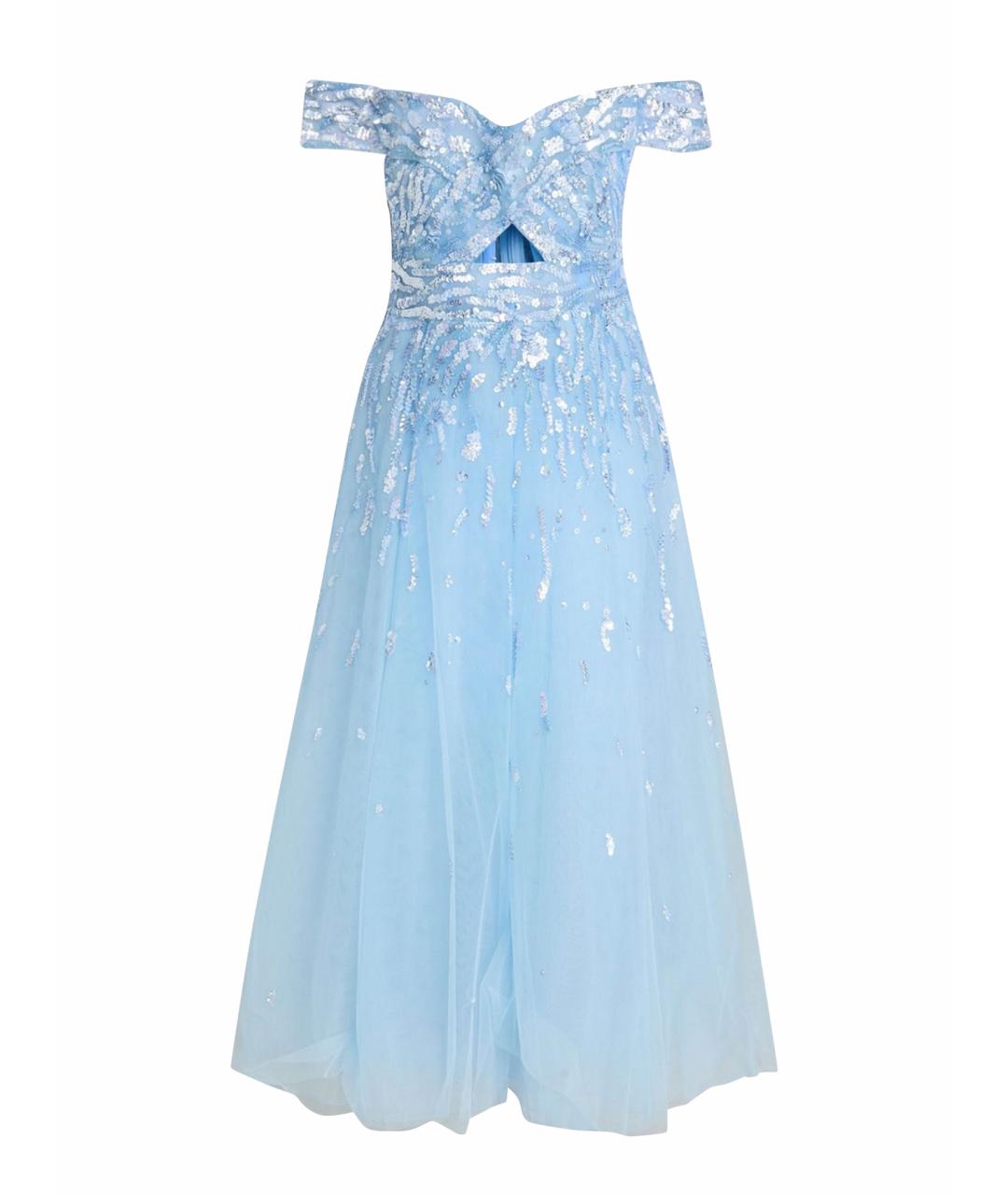 ZUHAIR MURAD Голубое полиамидовое коктейльное платье, фото 1