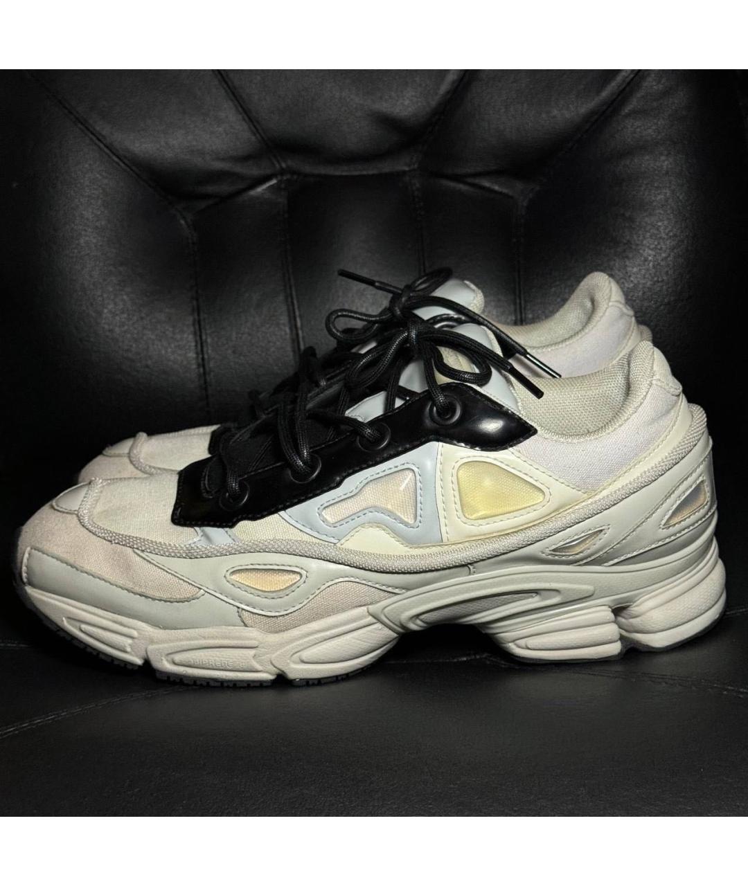 RAF SIMONS Белые текстильные низкие кроссовки / кеды, фото 8