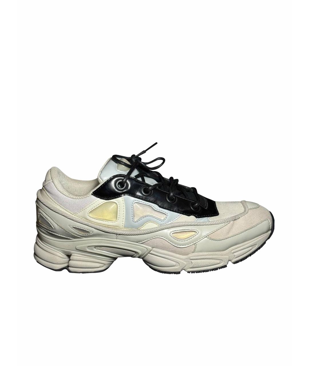 RAF SIMONS Белые текстильные низкие кроссовки / кеды, фото 1