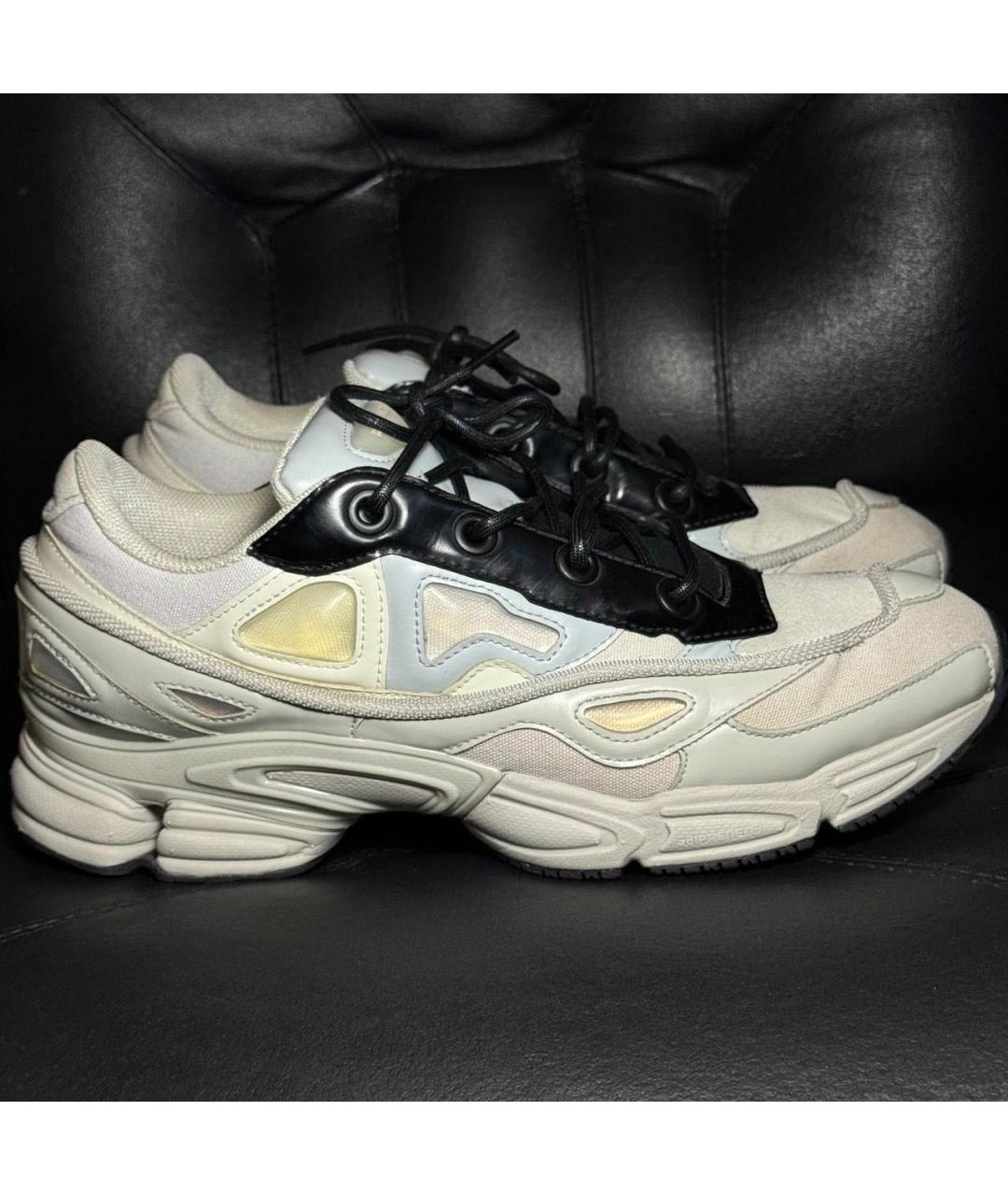 RAF SIMONS Белые текстильные низкие кроссовки / кеды, фото 9