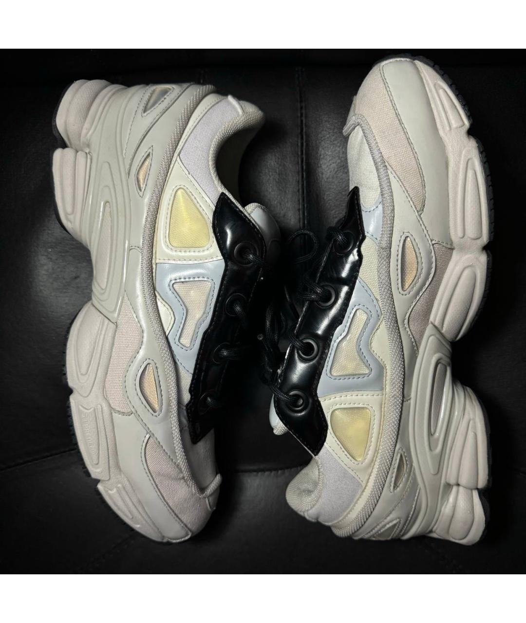 RAF SIMONS Белые текстильные низкие кроссовки / кеды, фото 3