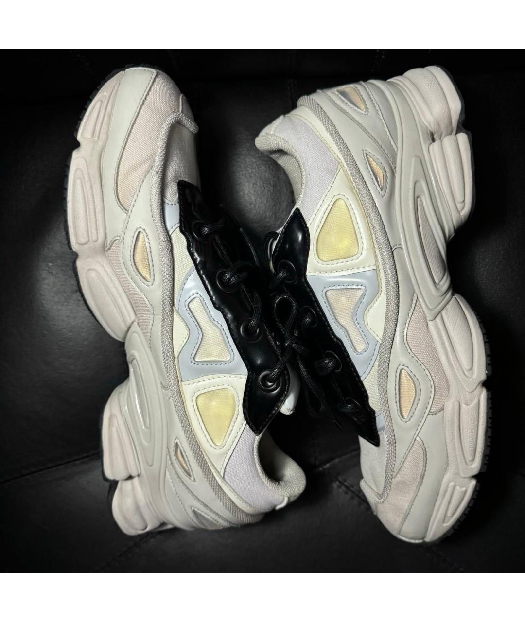 RAF SIMONS Белые текстильные низкие кроссовки / кеды, фото 6