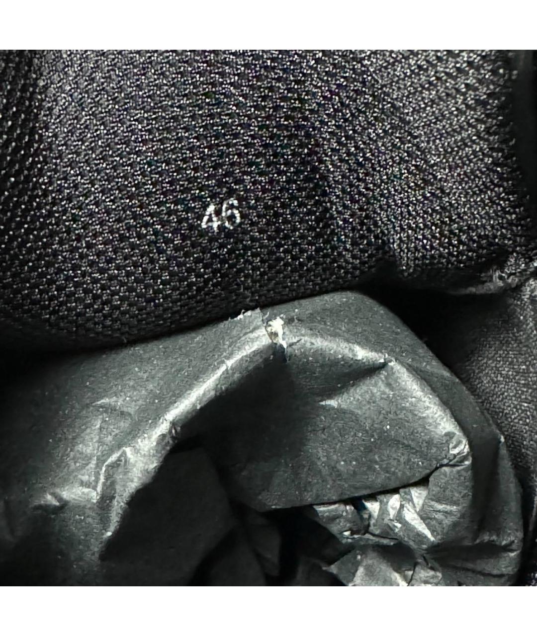 RAF SIMONS Черные кожаные низкие кроссовки / кеды, фото 8