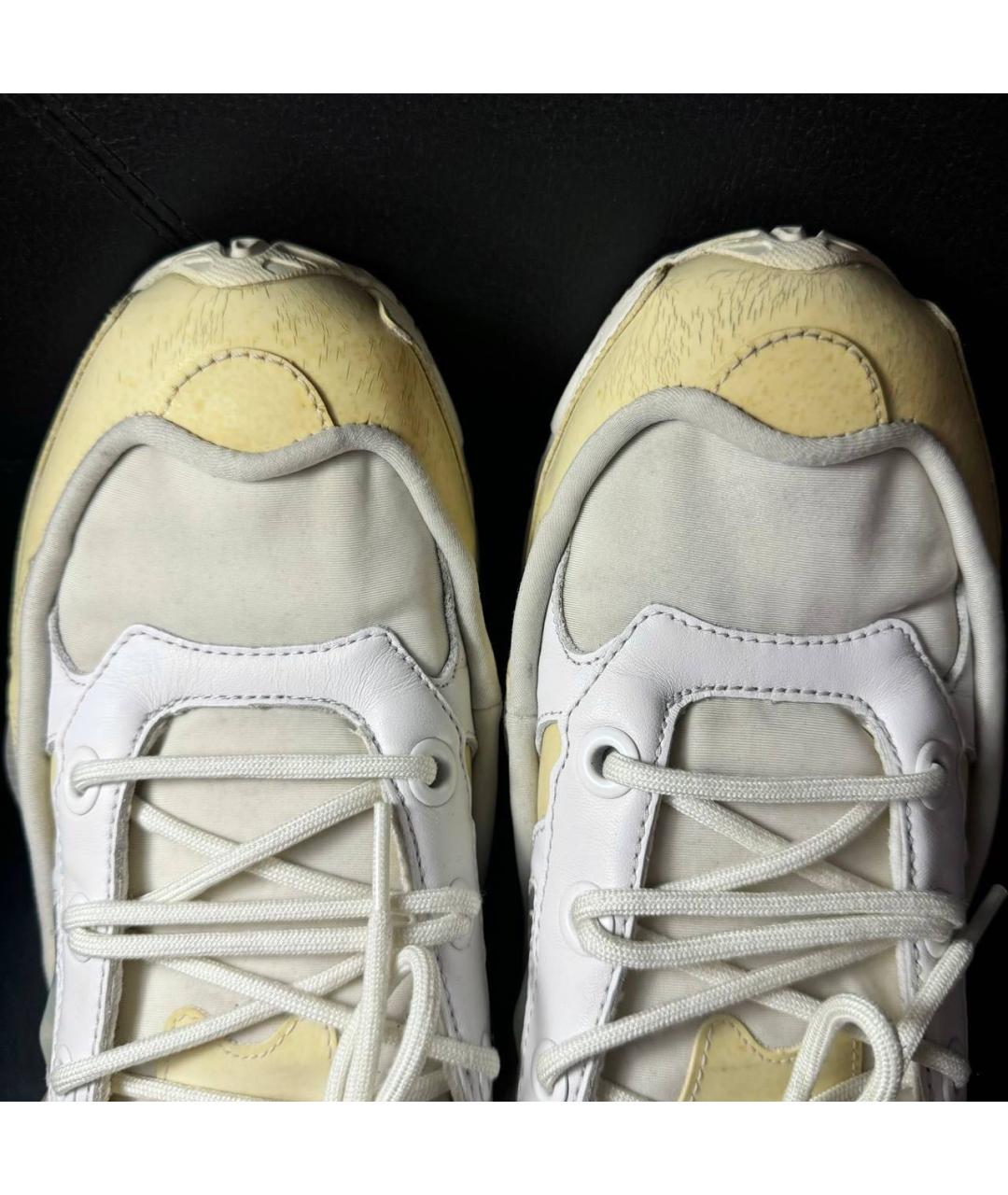 ADIDAS X RAF SIMONS Бежевые текстильные низкие кроссовки / кеды, фото 7