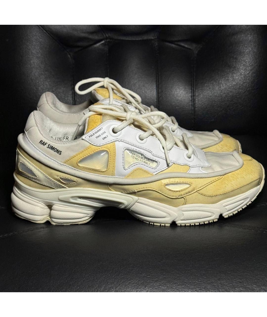 ADIDAS X RAF SIMONS Бежевые текстильные низкие кроссовки / кеды, фото 9