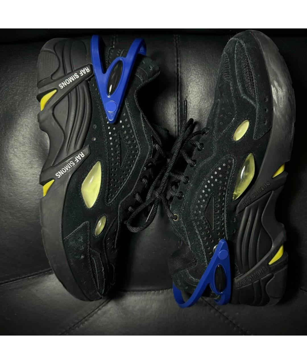 RAF SIMONS Черные текстильные низкие кроссовки / кеды, фото 4