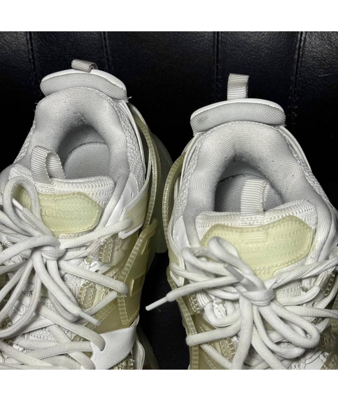 BALENCIAGA Бежевые текстильные низкие кроссовки / кеды, фото 7