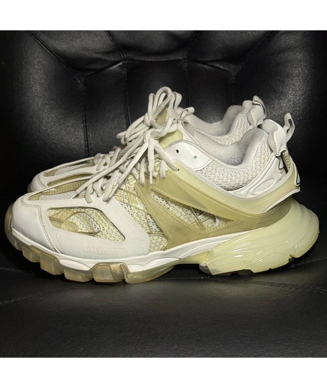 BALENCIAGA Бежевые текстильные низкие кроссовки / кеды, фото 3